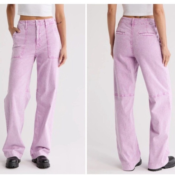 Mother High Waisted Patch Pocket Spinner Heel – Smokey Grape 34